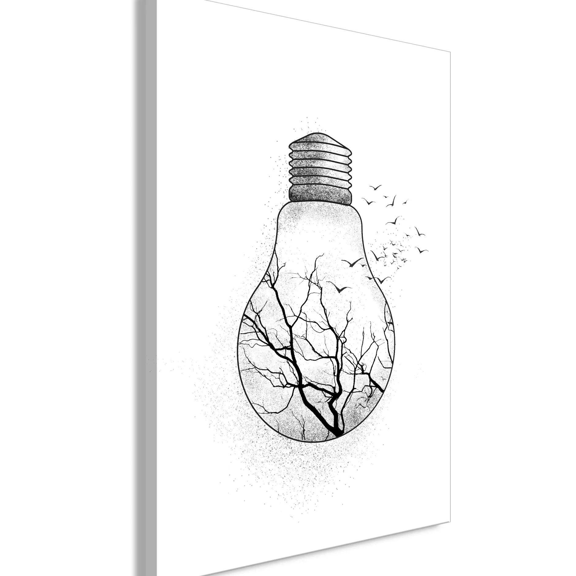 Kunstdruck auf Leinwand 'Winter Birds Vertical'