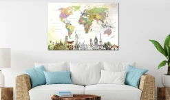 Kunstdruck auf Leinwand 'Wonders of the World Wide'