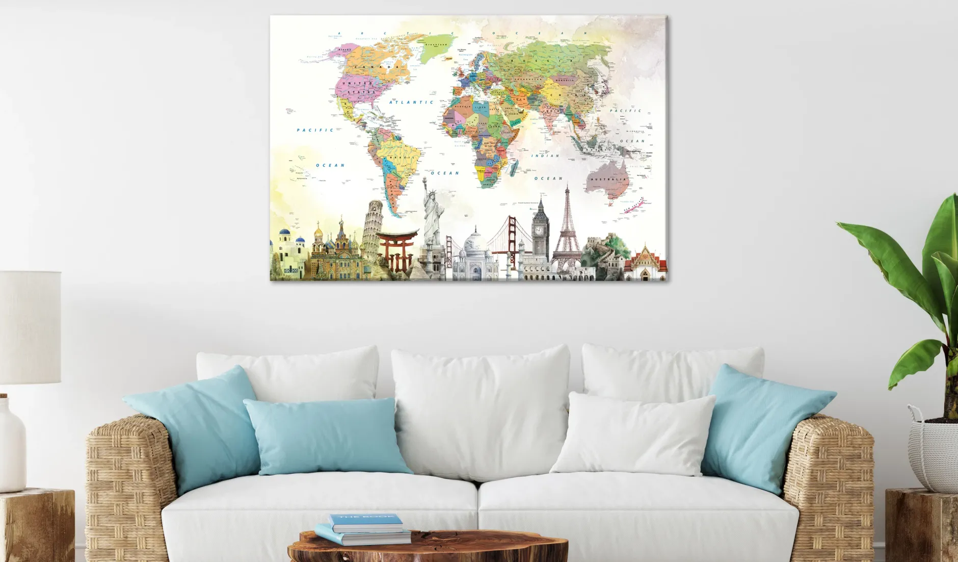 Kunstdruck auf Leinwand 'Wonders of the World Wide'
