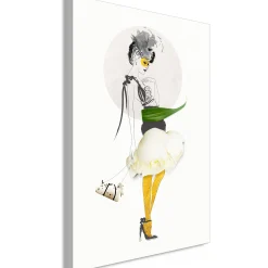 Kunstdruck auf Leinwand 'Yellow Stocking Vertical'