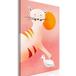 Kunstdruck auf Leinwand 'Young Tiger Vertical'