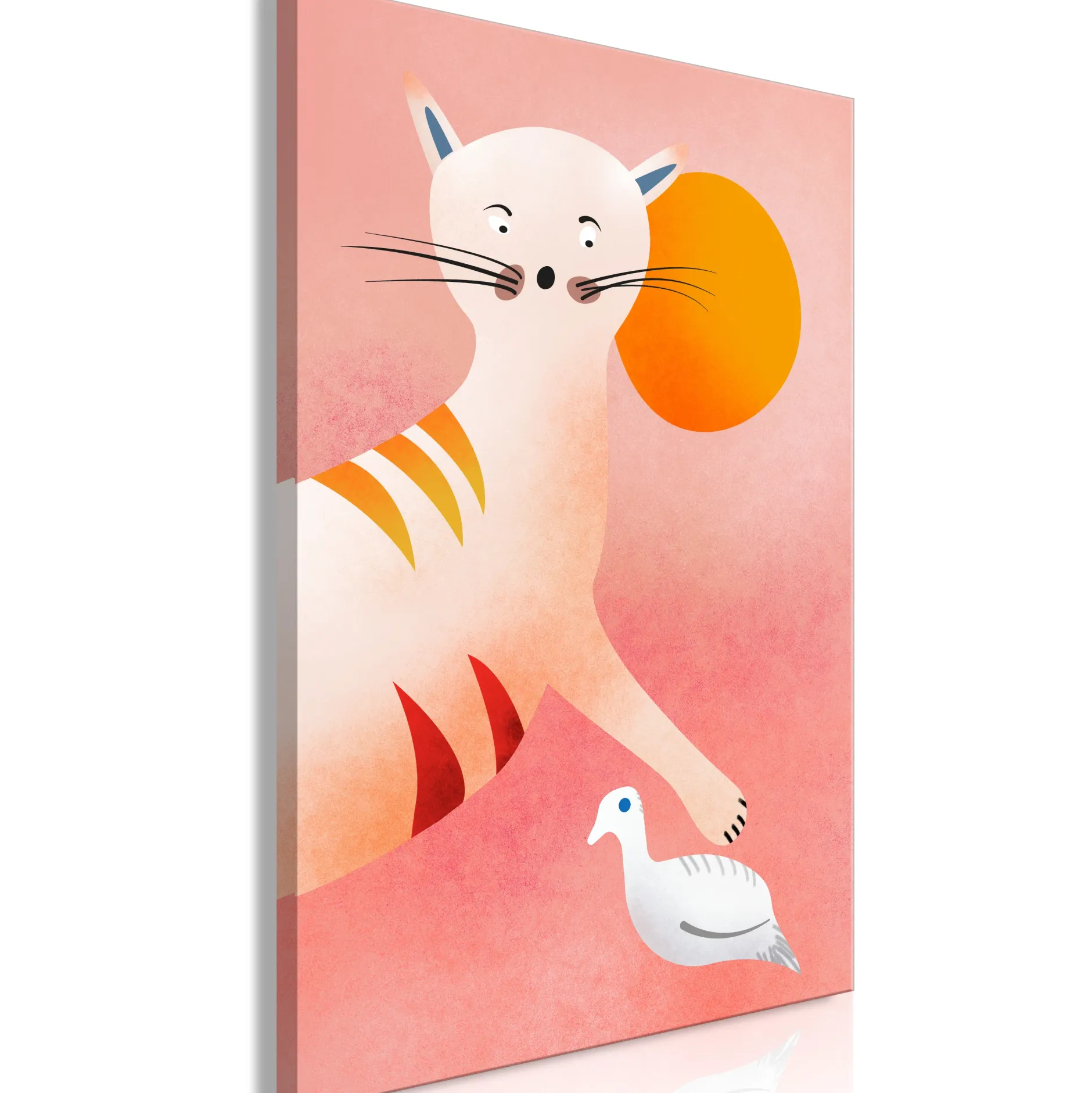 Kunstdruck auf Leinwand 'Young Tiger Vertical'