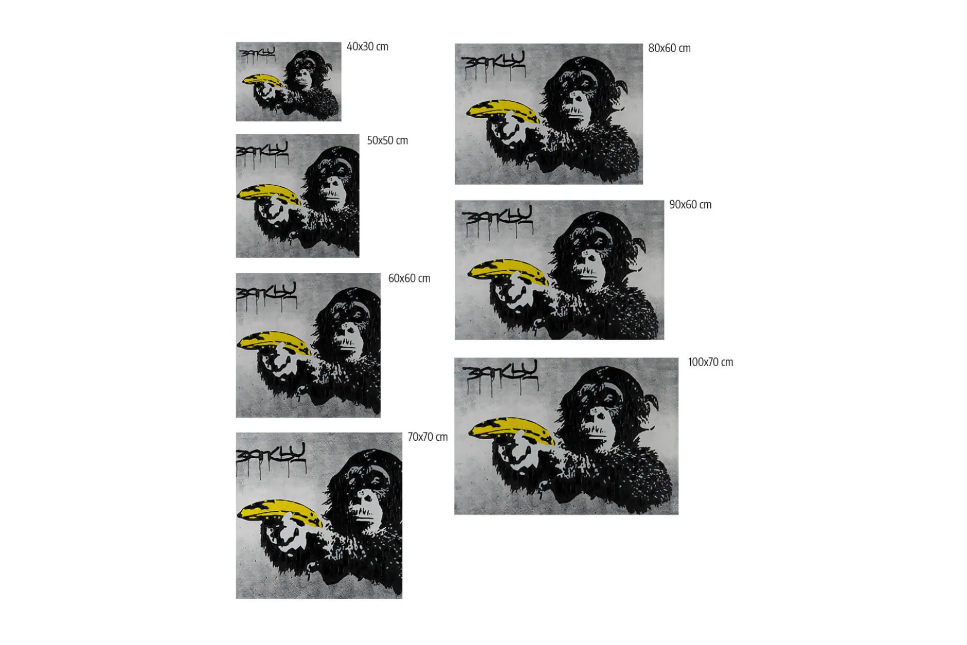 Kunstdruck 'Banksy's Banana Joy'