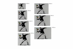 Kunstdruck 'Banksy's Flower Attack'