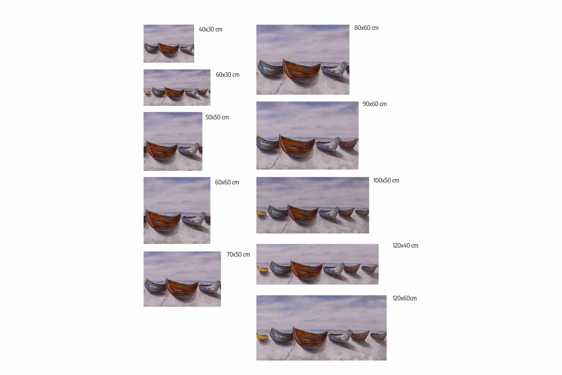 Kunstdruck 'Boote der Fischer'