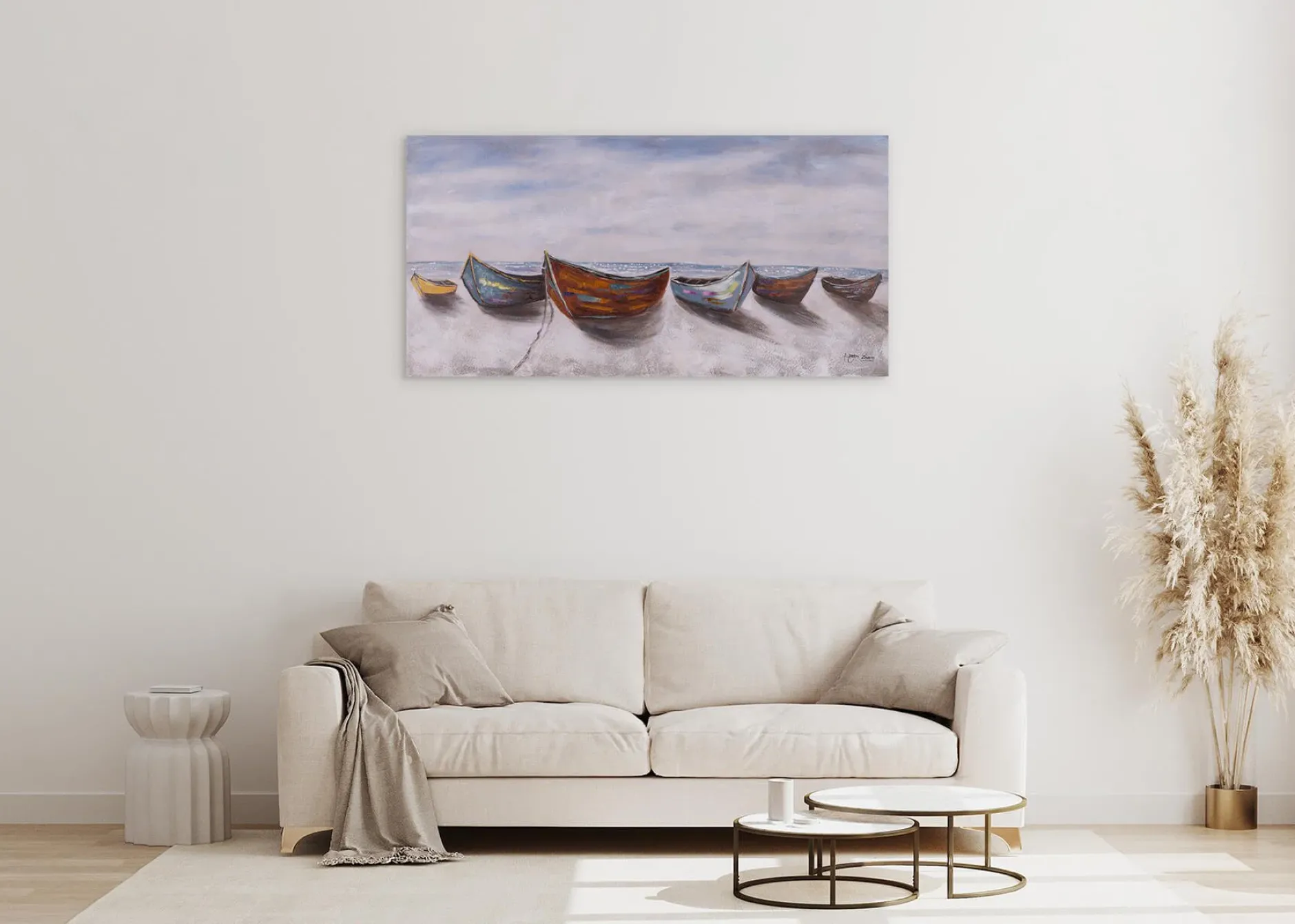 Kunstdruck 'Boote der Fischer'