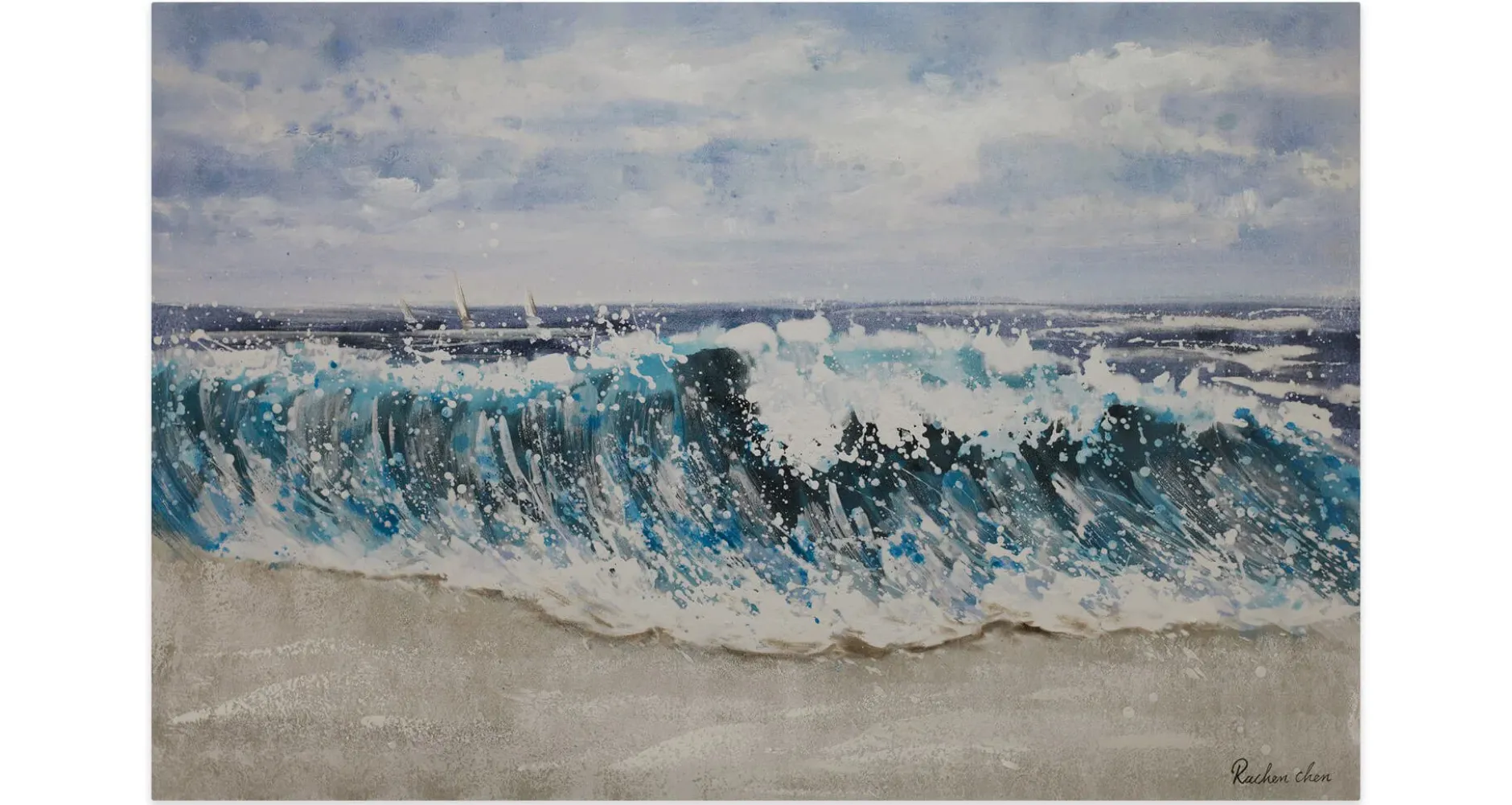 Kunstdruck 'Breaking Waves'