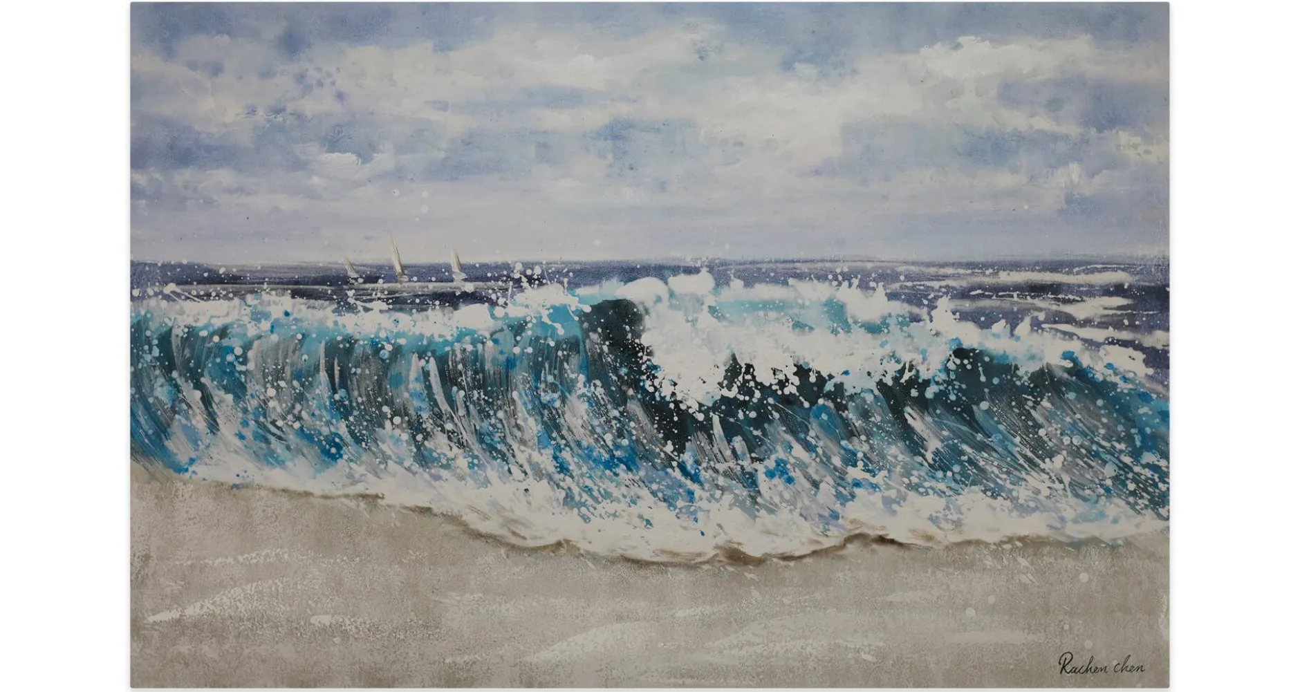 Kunstdruck 'Breaking Waves'
