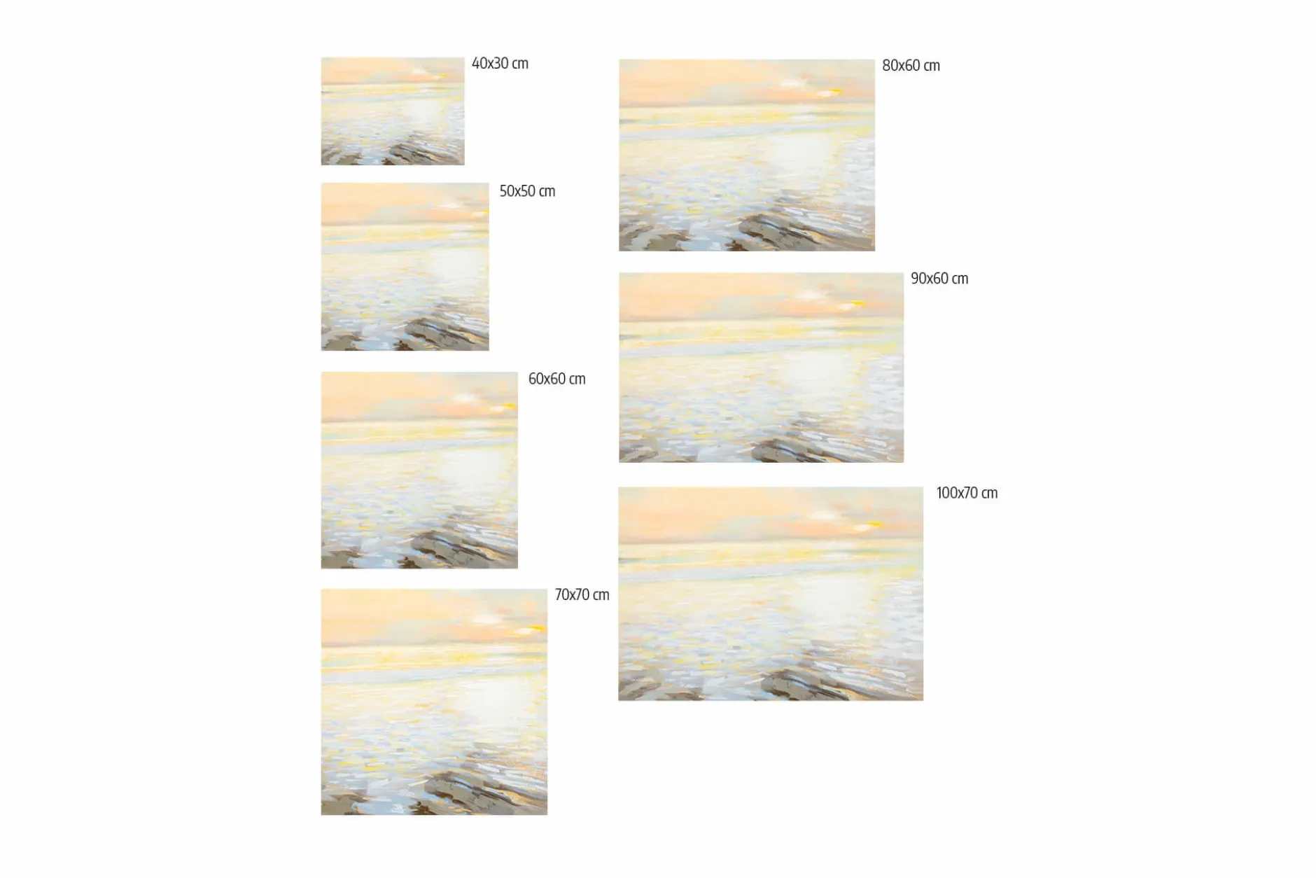 Kunstdruck 'Erwachendes Meer'