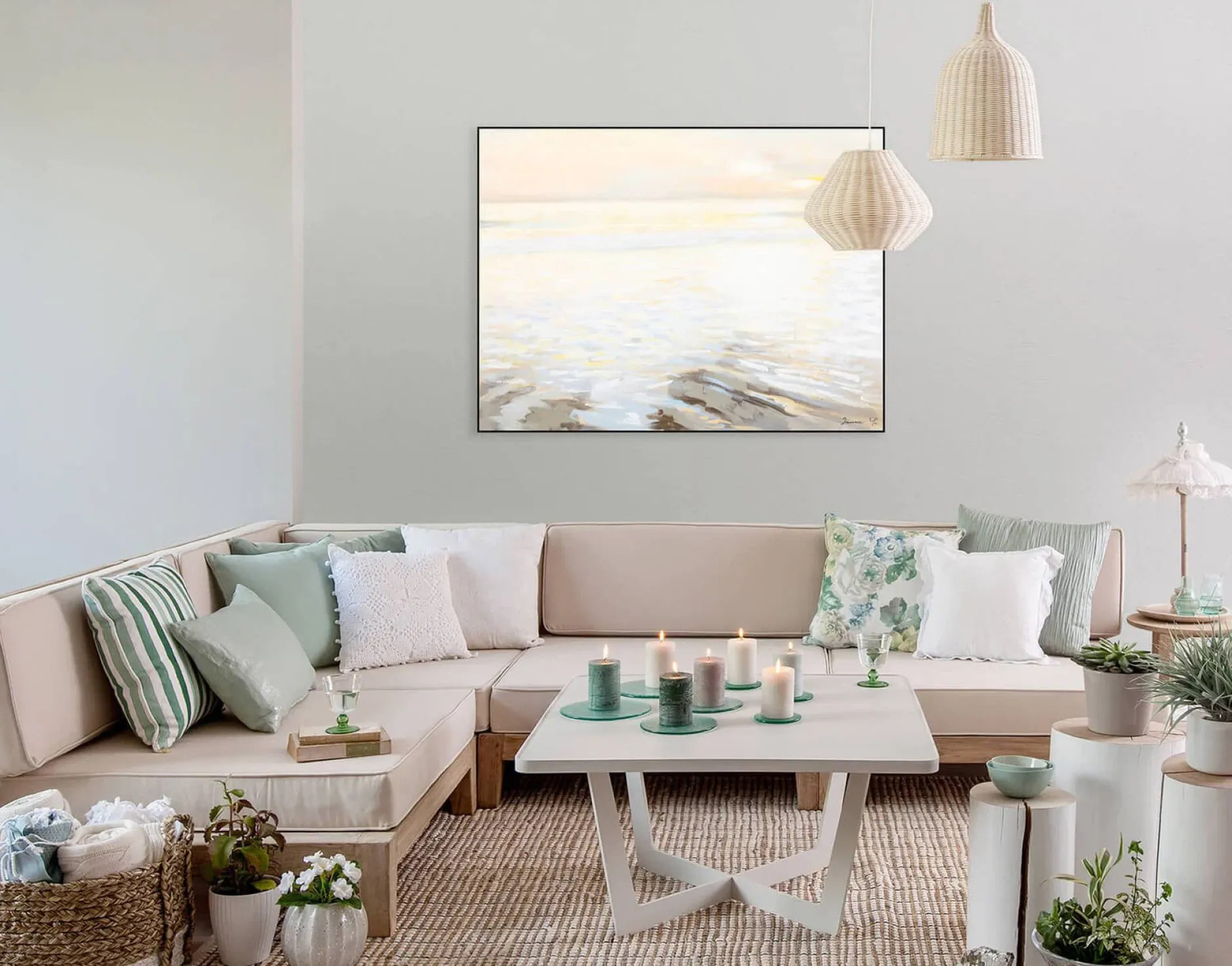 Kunstdruck 'Erwachendes Meer'