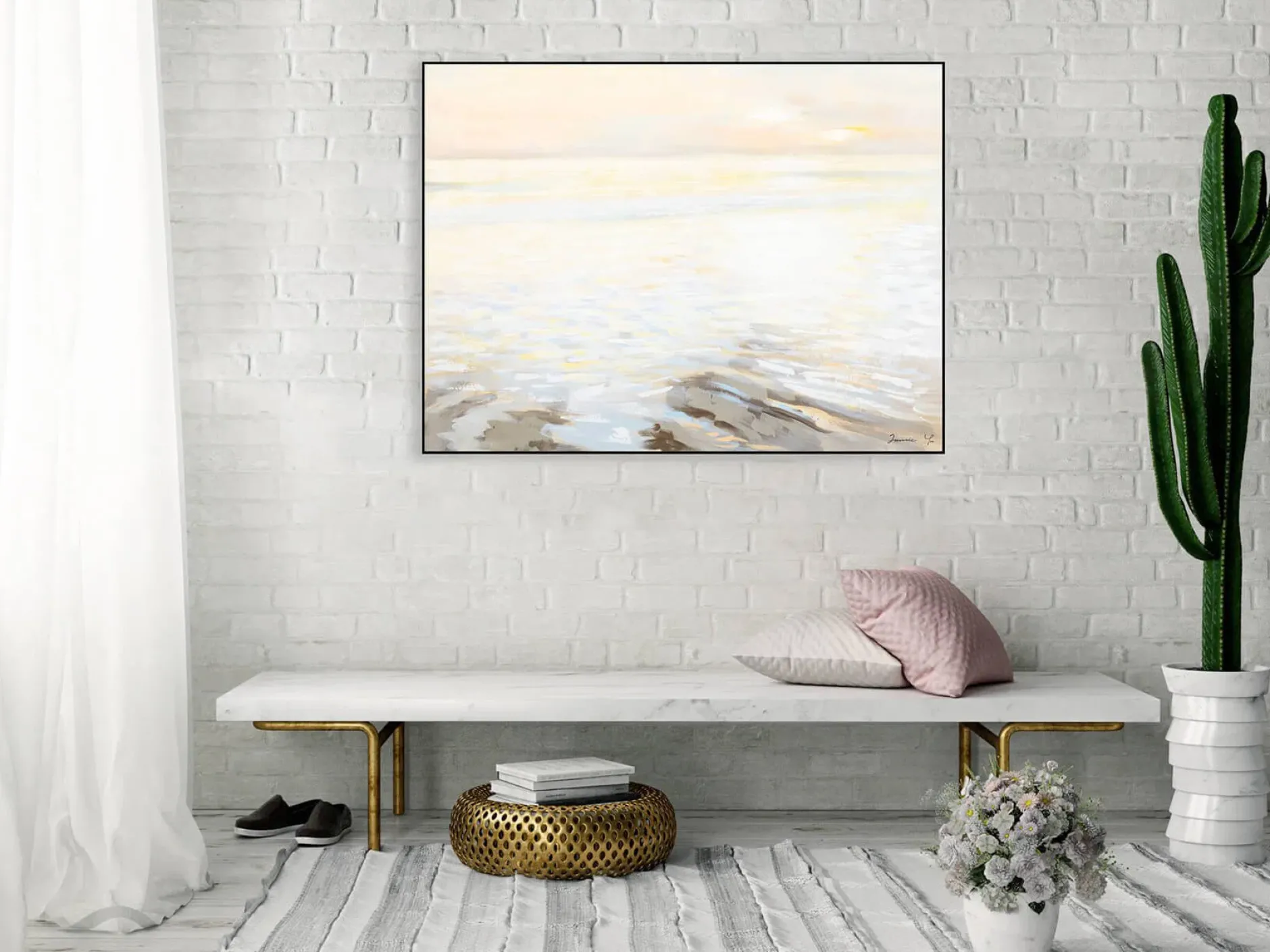 Kunstdruck 'Erwachendes Meer'