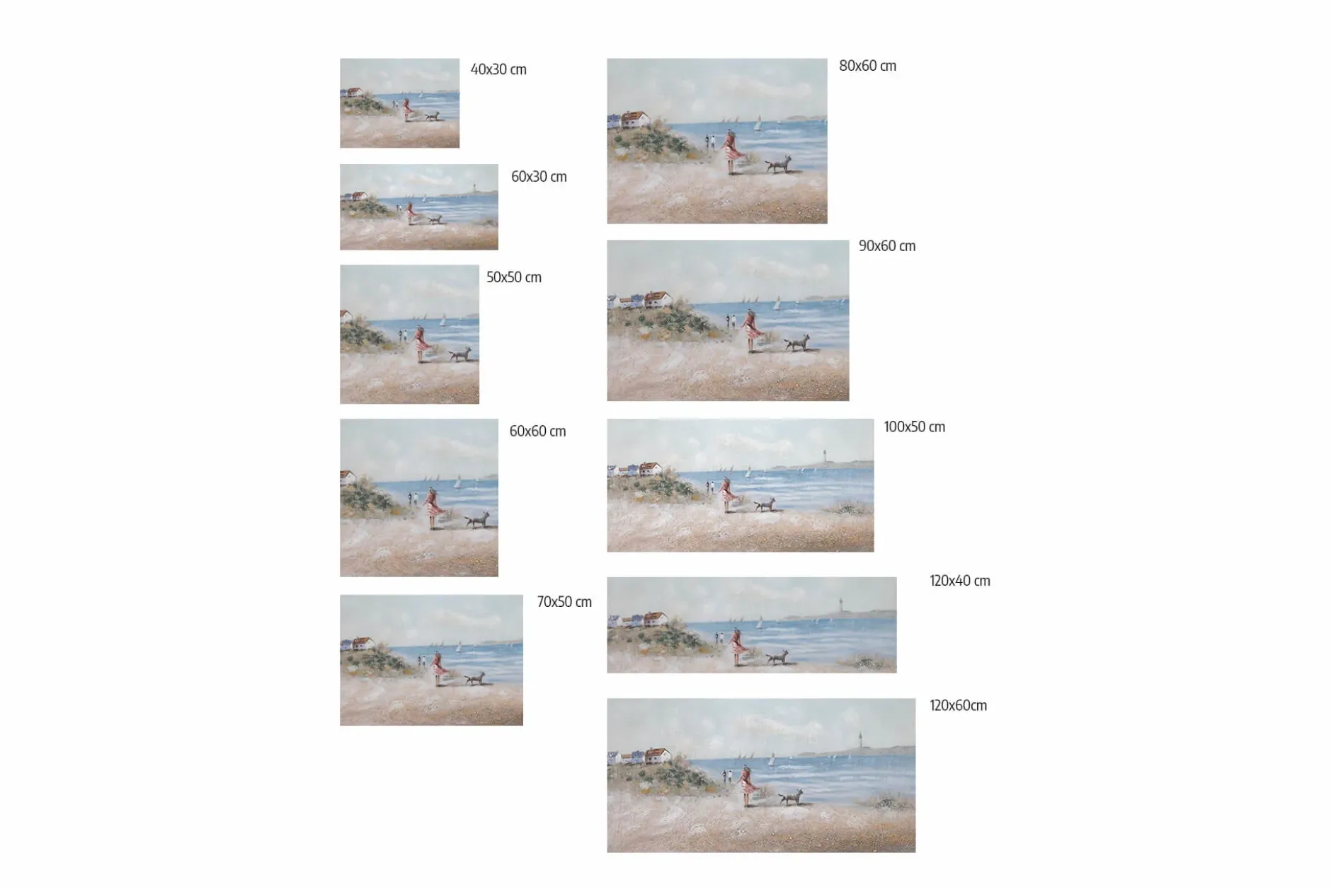 Kunstdruck 'Gassi am Strand'