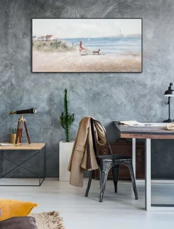 Kunstdruck 'Gassi am Strand'