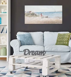 Kunstdruck 'Gassi am Strand'