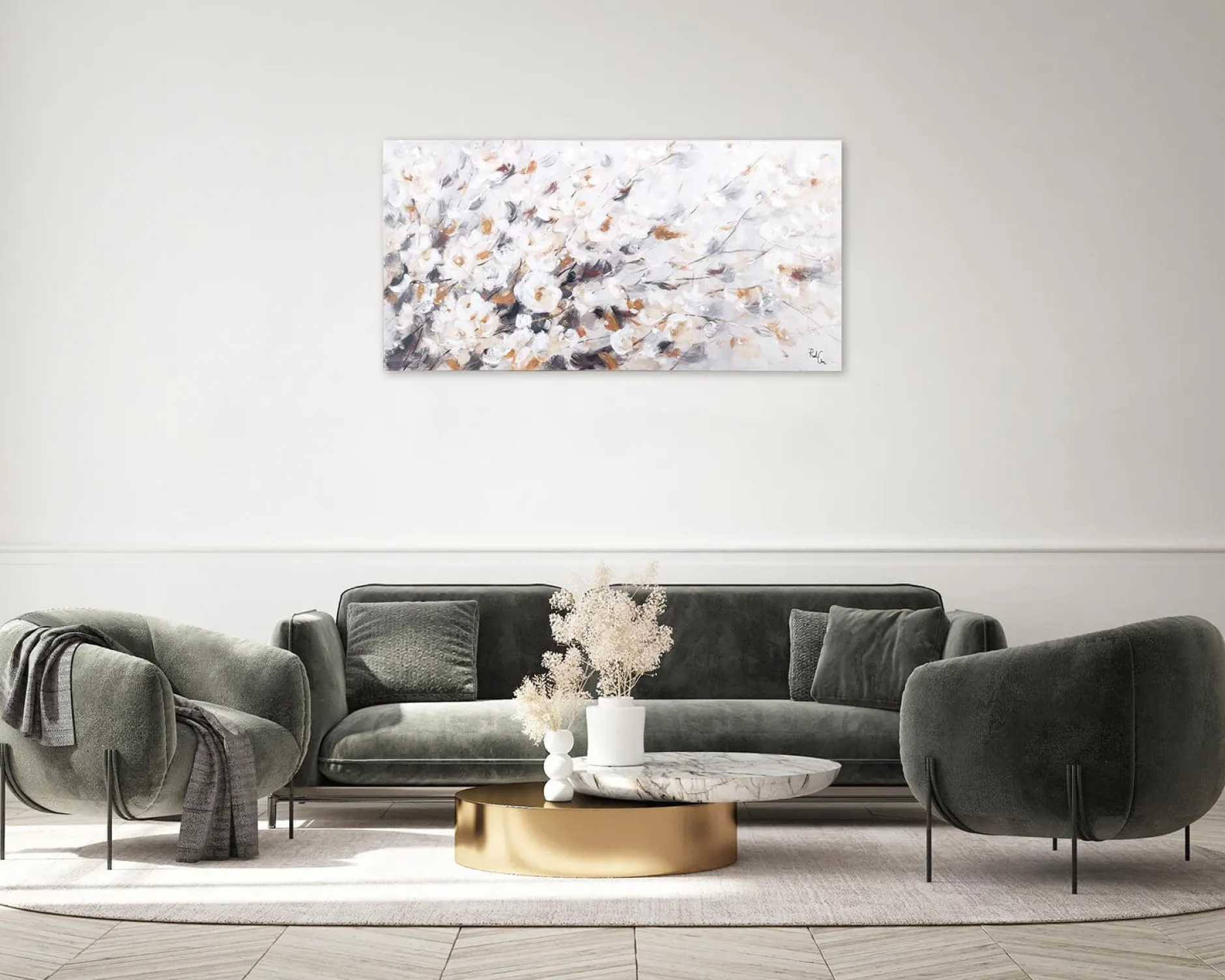 Kunstdruck 'Goldenes Blühen'