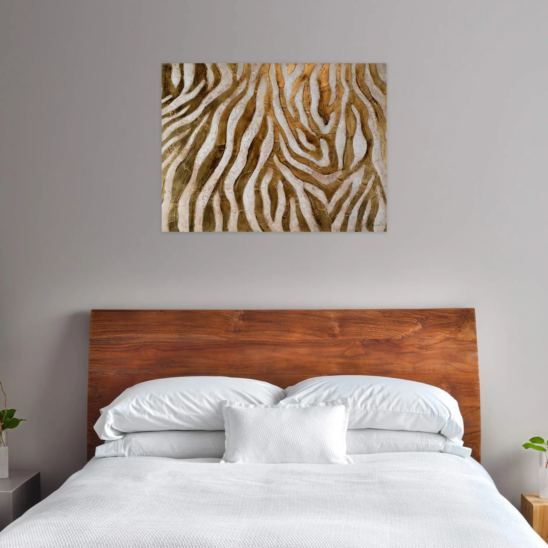 Kunstdruck 'Golden Zebra'