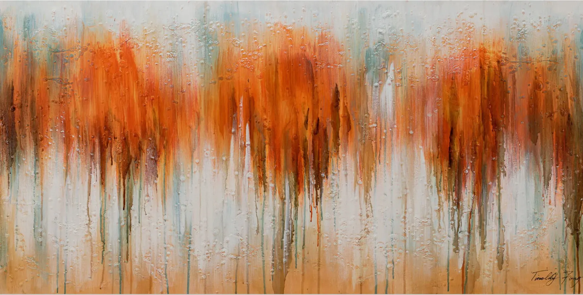 Kunstdruck 'Herbst in Orange'
