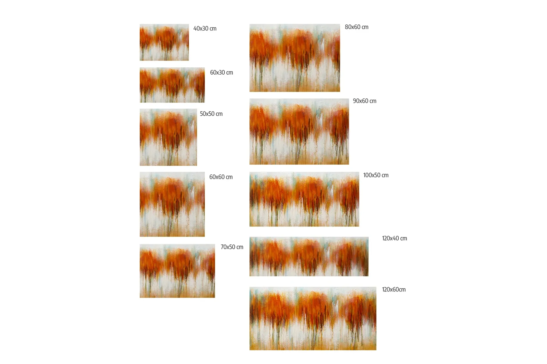 Kunstdruck 'Herbst in Orange'