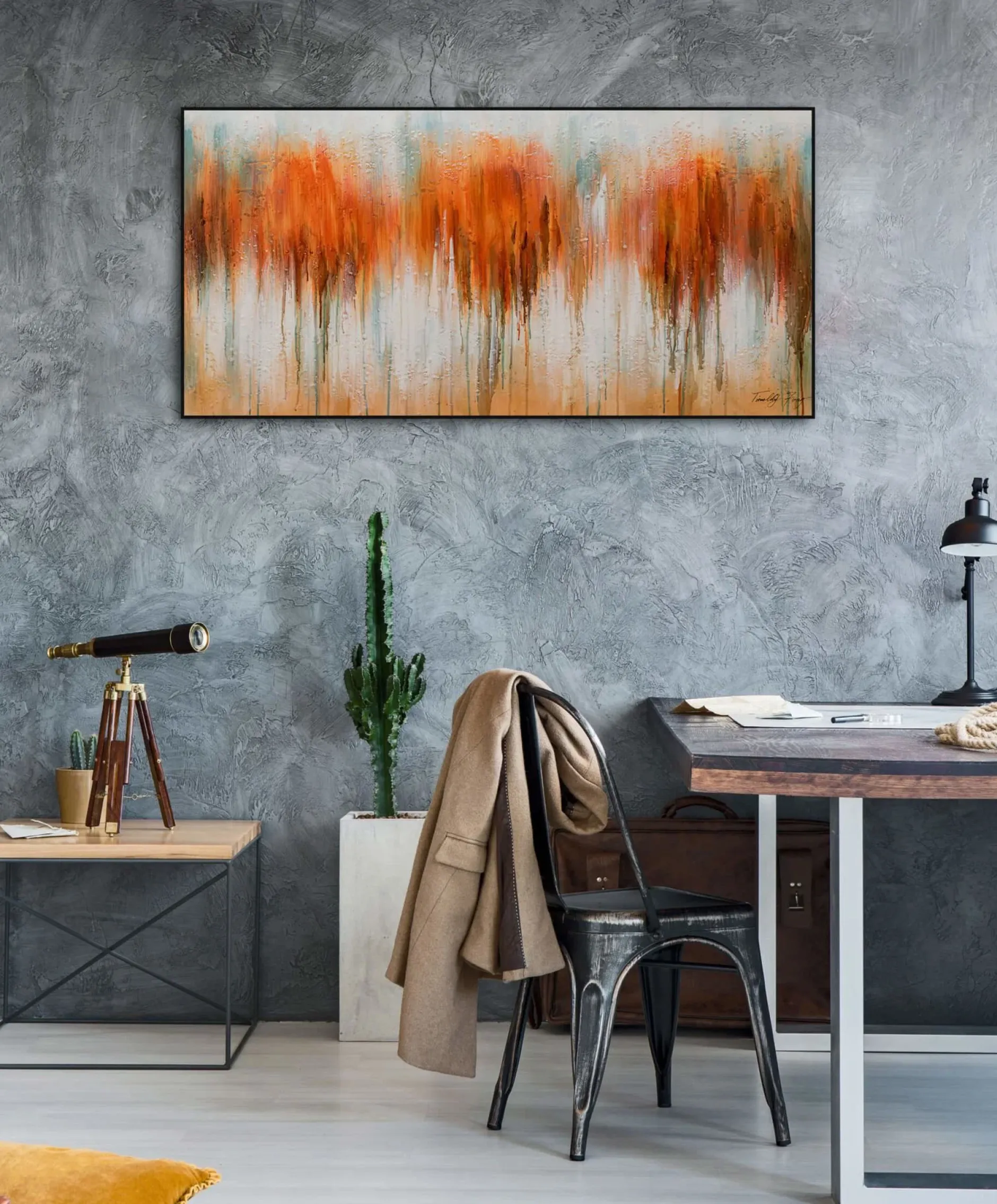 Kunstdruck 'Herbst in Orange'