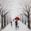 Kunstdruck 'Kiss in the Snow'