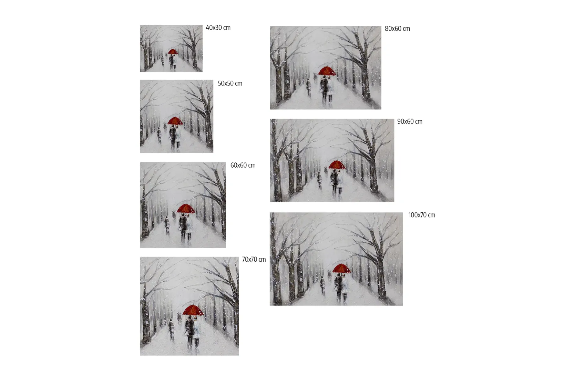Kunstdruck 'Kiss in the Snow'