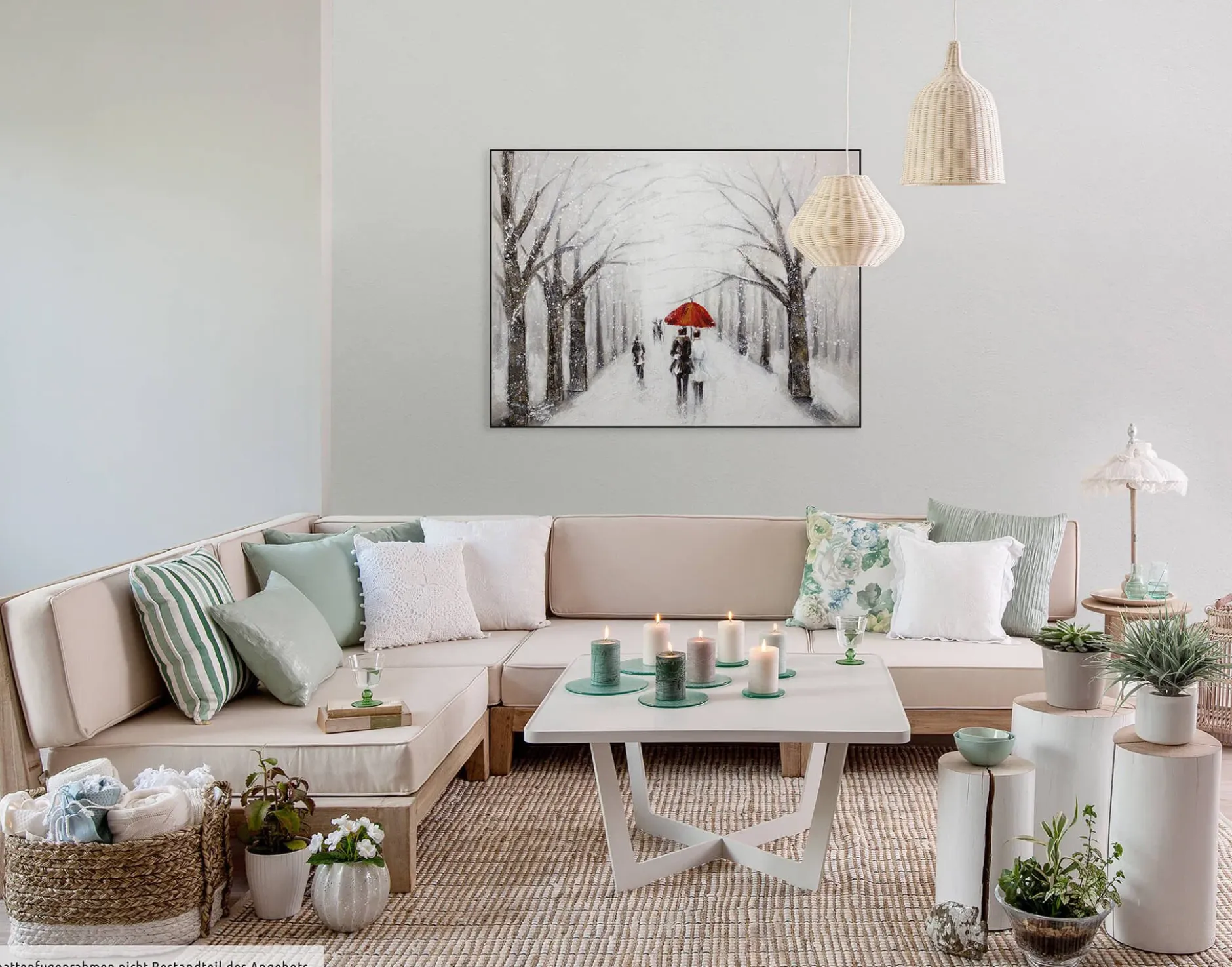 Kunstdruck 'Kiss in the Snow'