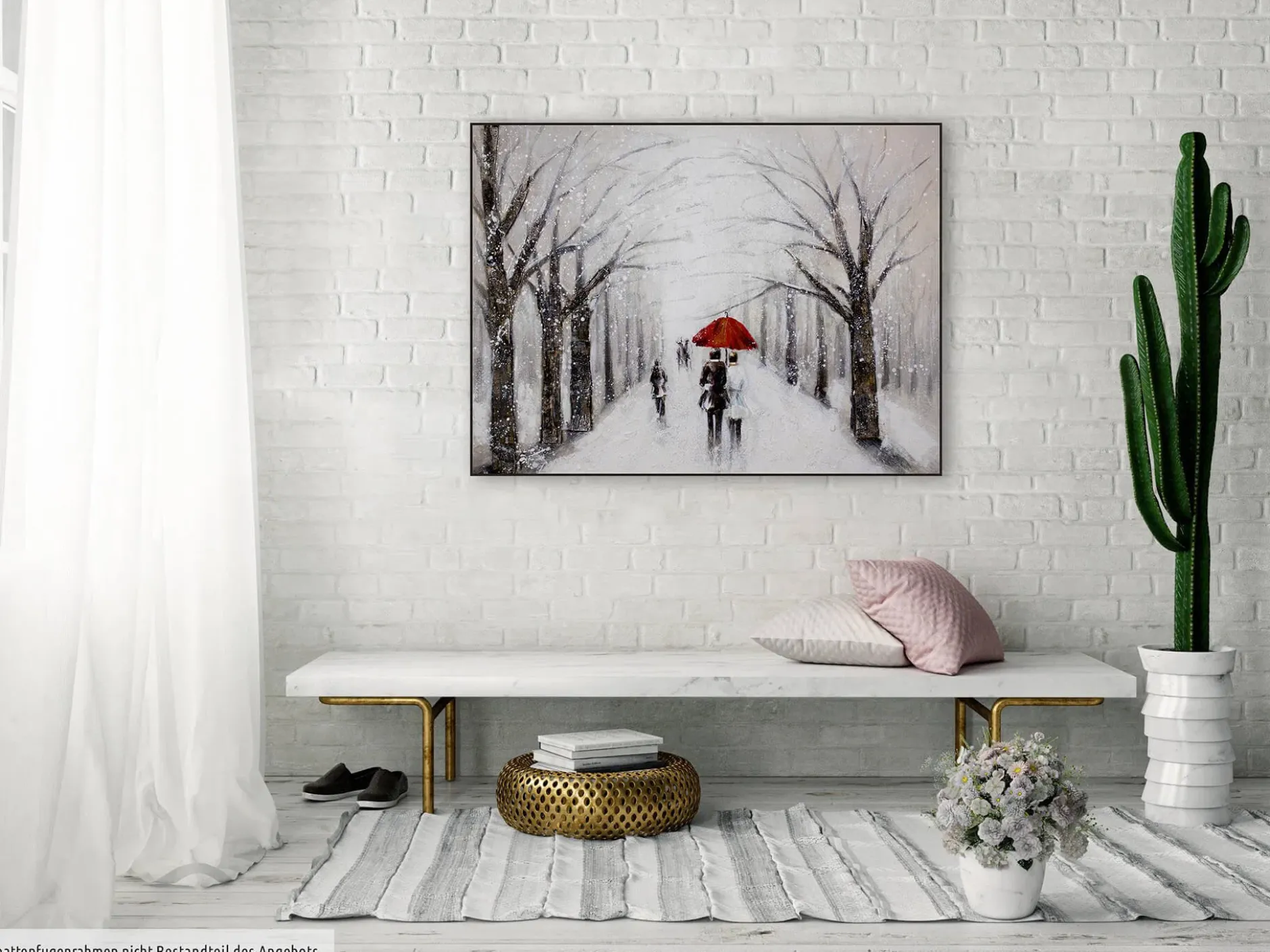 Kunstdruck 'Kiss in the Snow'