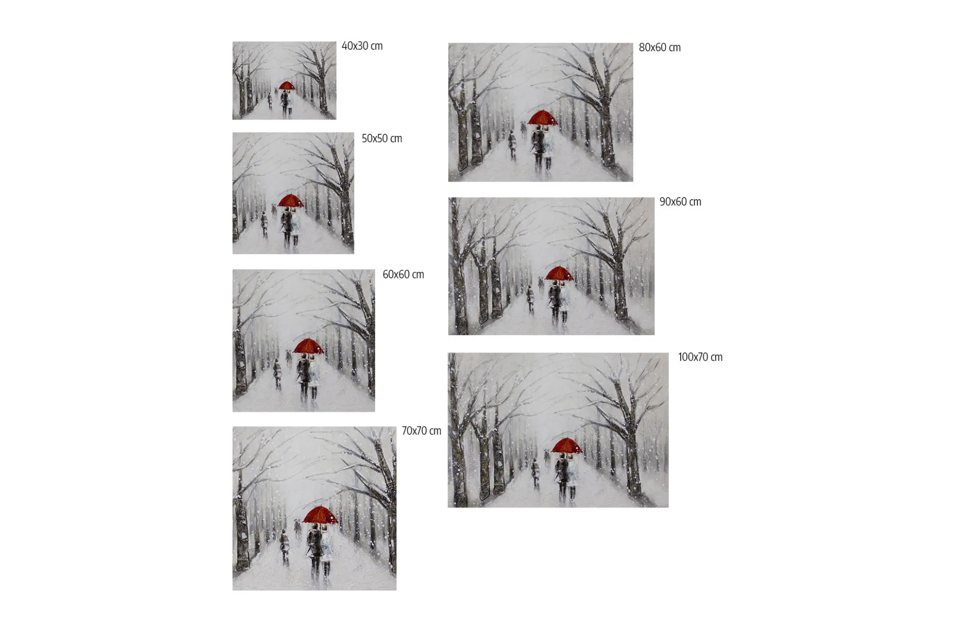 Kunstdruck 'Kiss in the Snow'