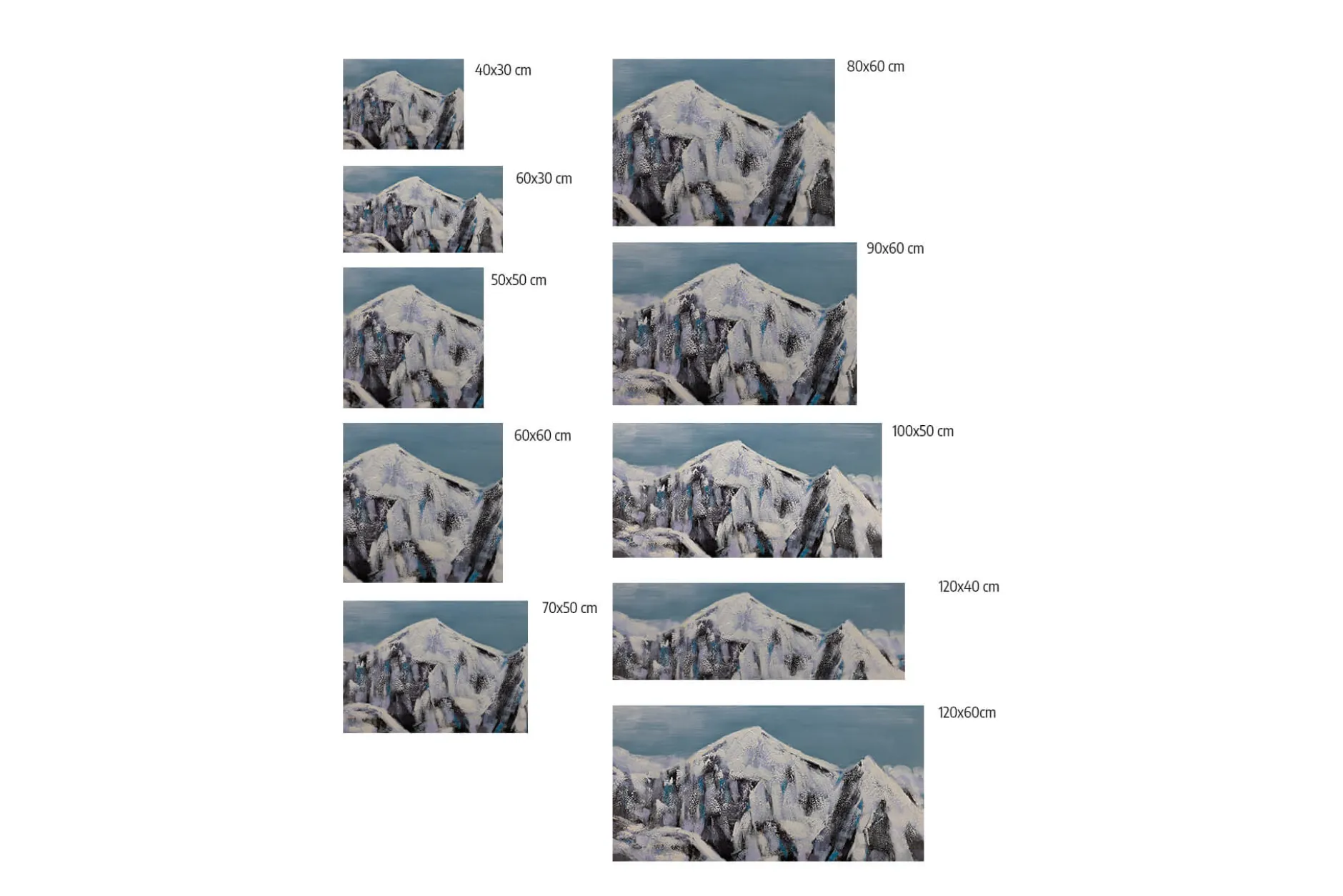 Kunstdruck 'Massive Mountains'