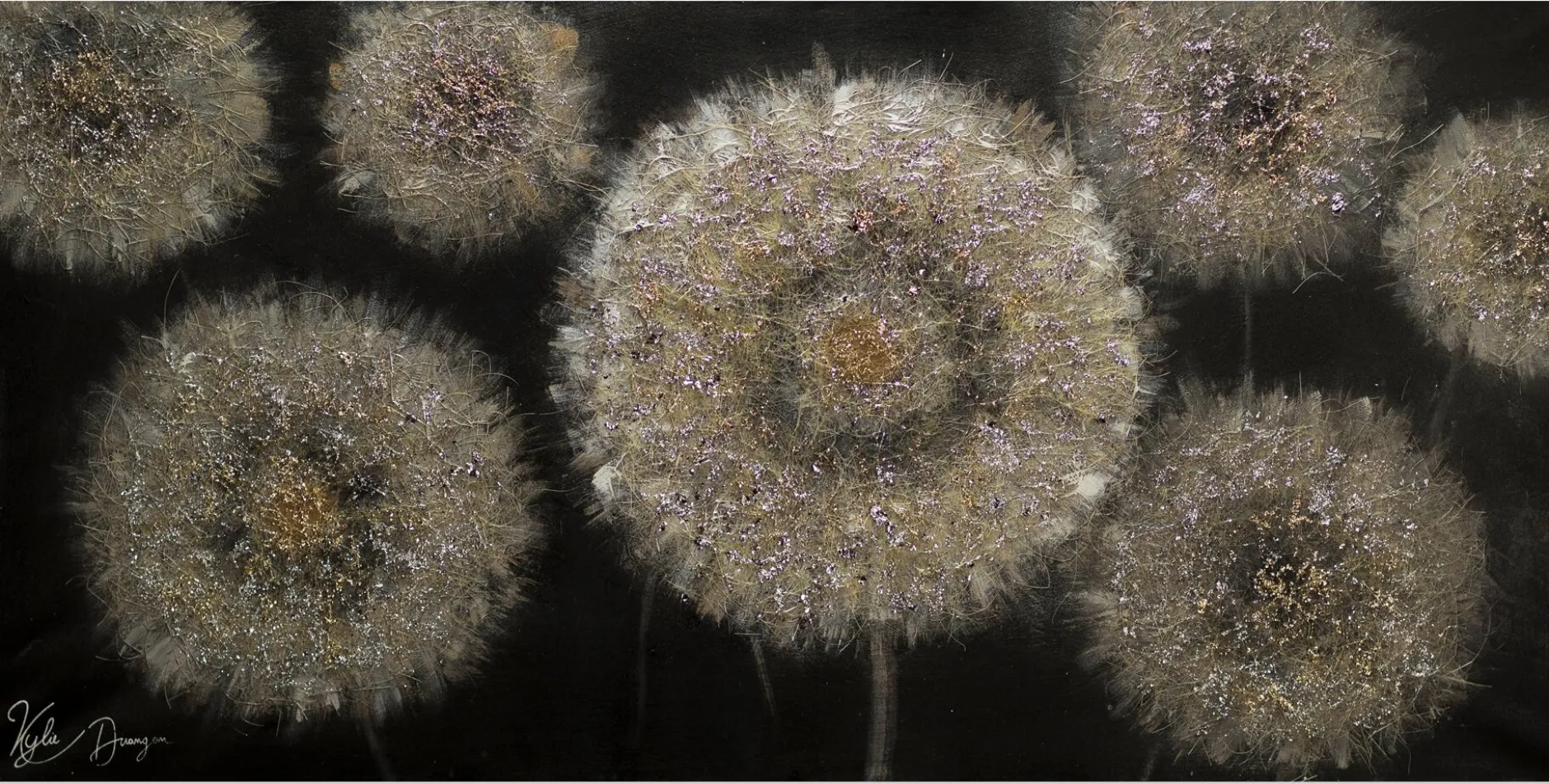Kunstdruck 'Meer aus Pusteblumen'