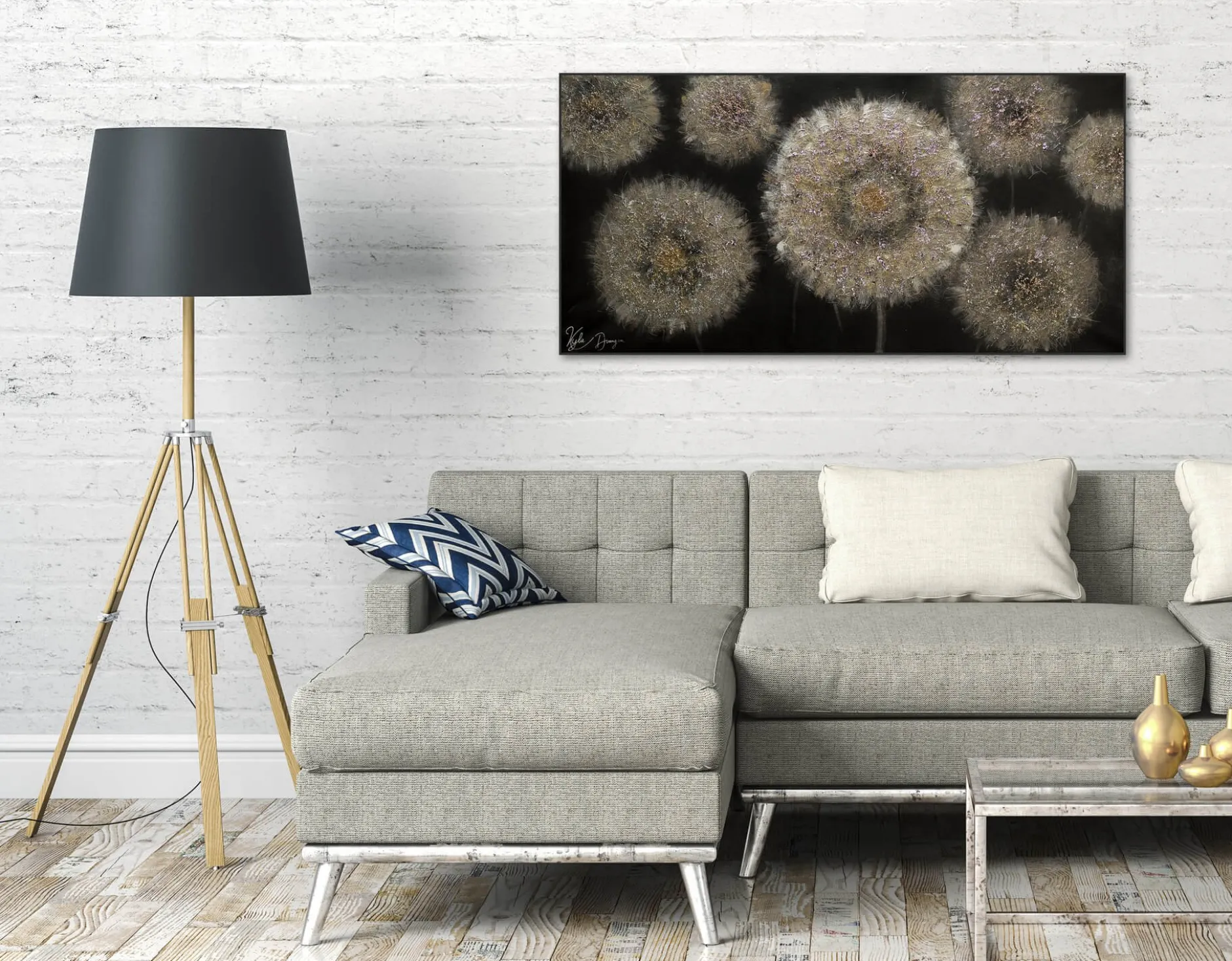Kunstdruck 'Meer aus Pusteblumen'