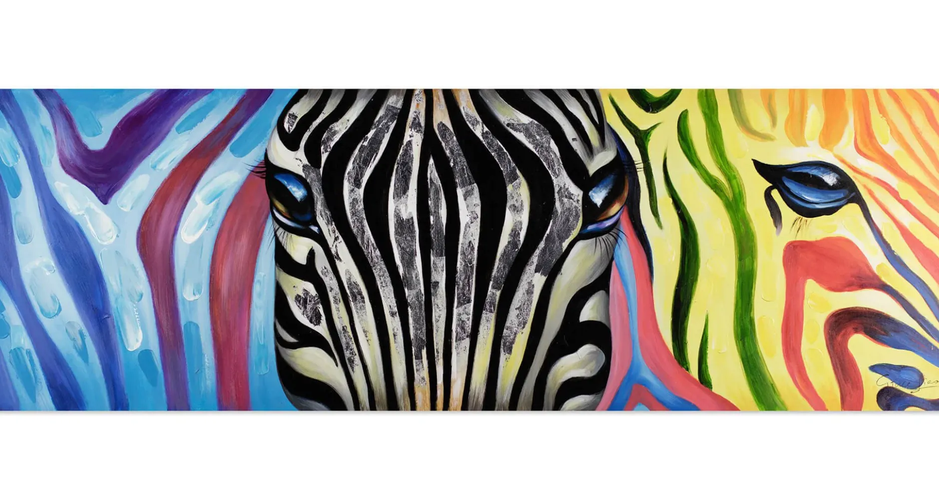 Kunstdruck 'Psychedelic Zebra'