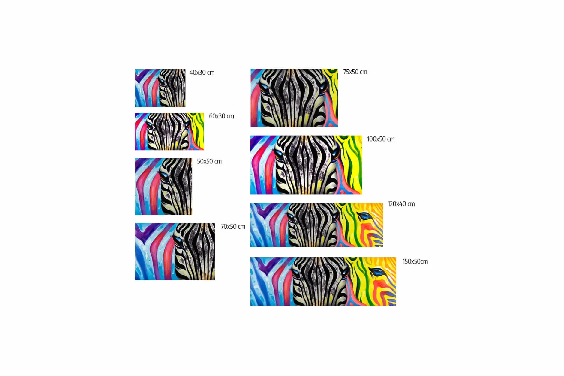 Kunstdruck 'Psychedelic Zebra'