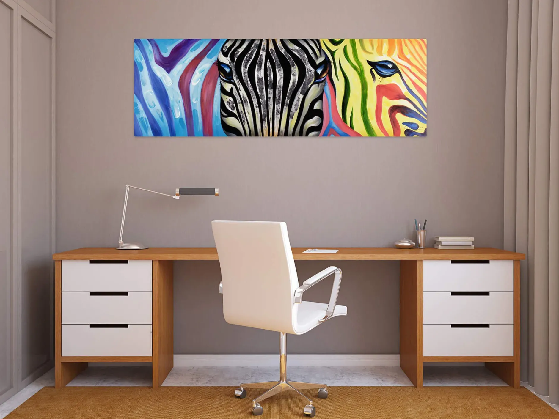 Kunstdruck 'Psychedelic Zebra'
