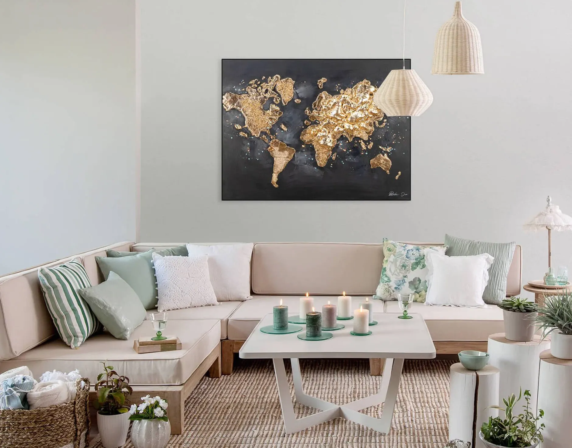 Kunstdruck 'Reise um die Welt'
