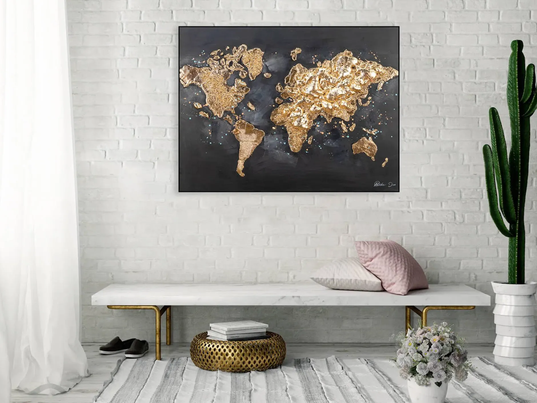 Kunstdruck 'Reise um die Welt'