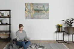 Kunstdruck 'Riverside Stroll'