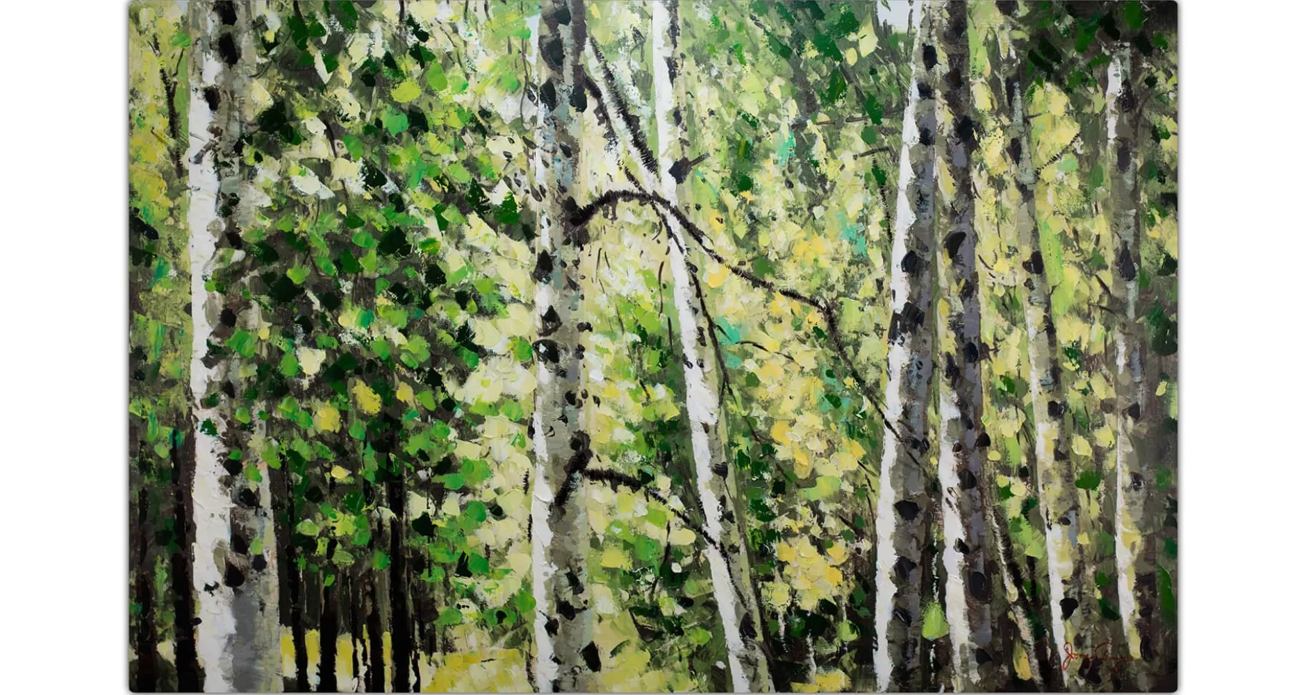 Kunstdruck 'Sanfter Gruß durch den Wald'