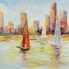 Kunstdruck 'Skyline Sailing'