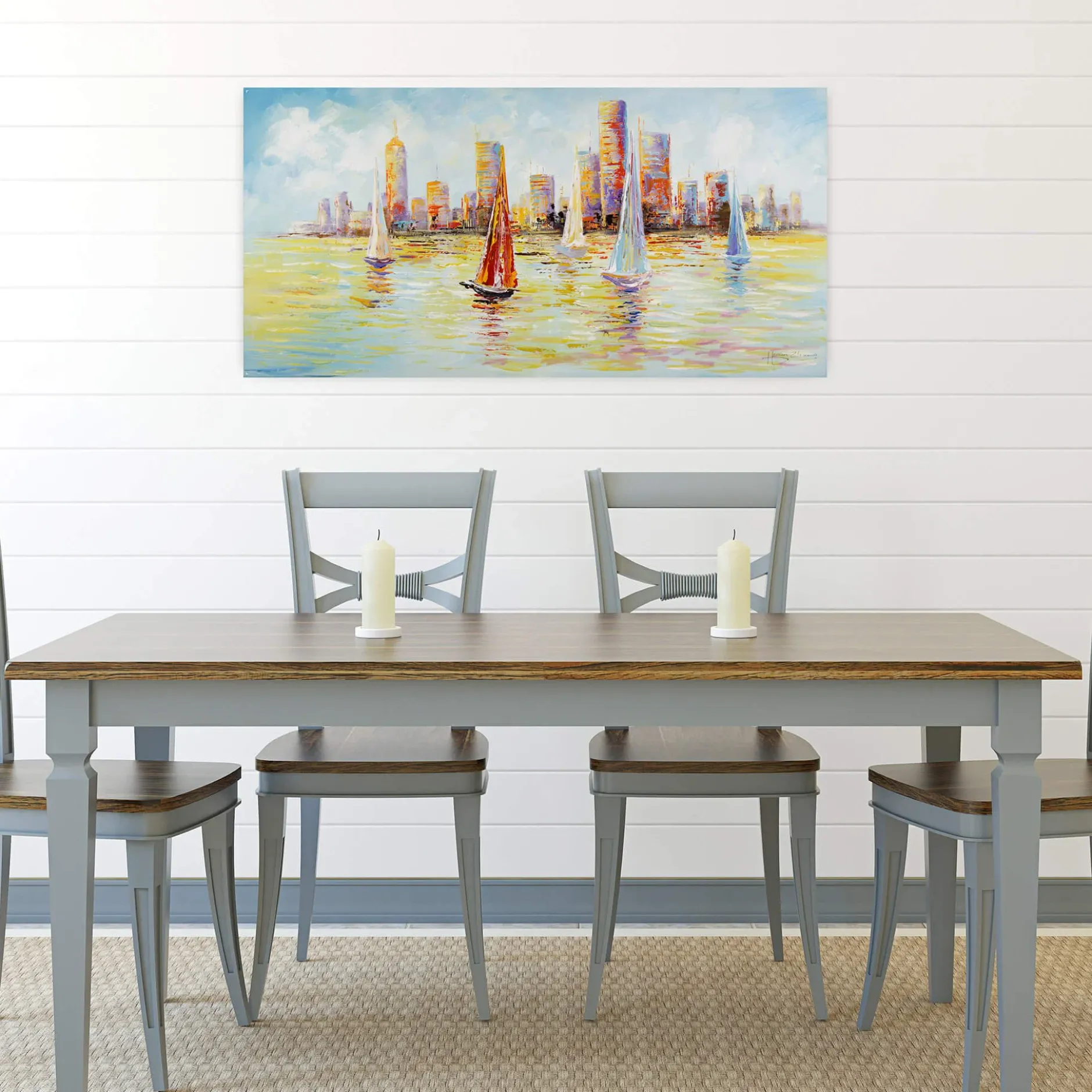 Kunstdruck 'Skyline Sailing'