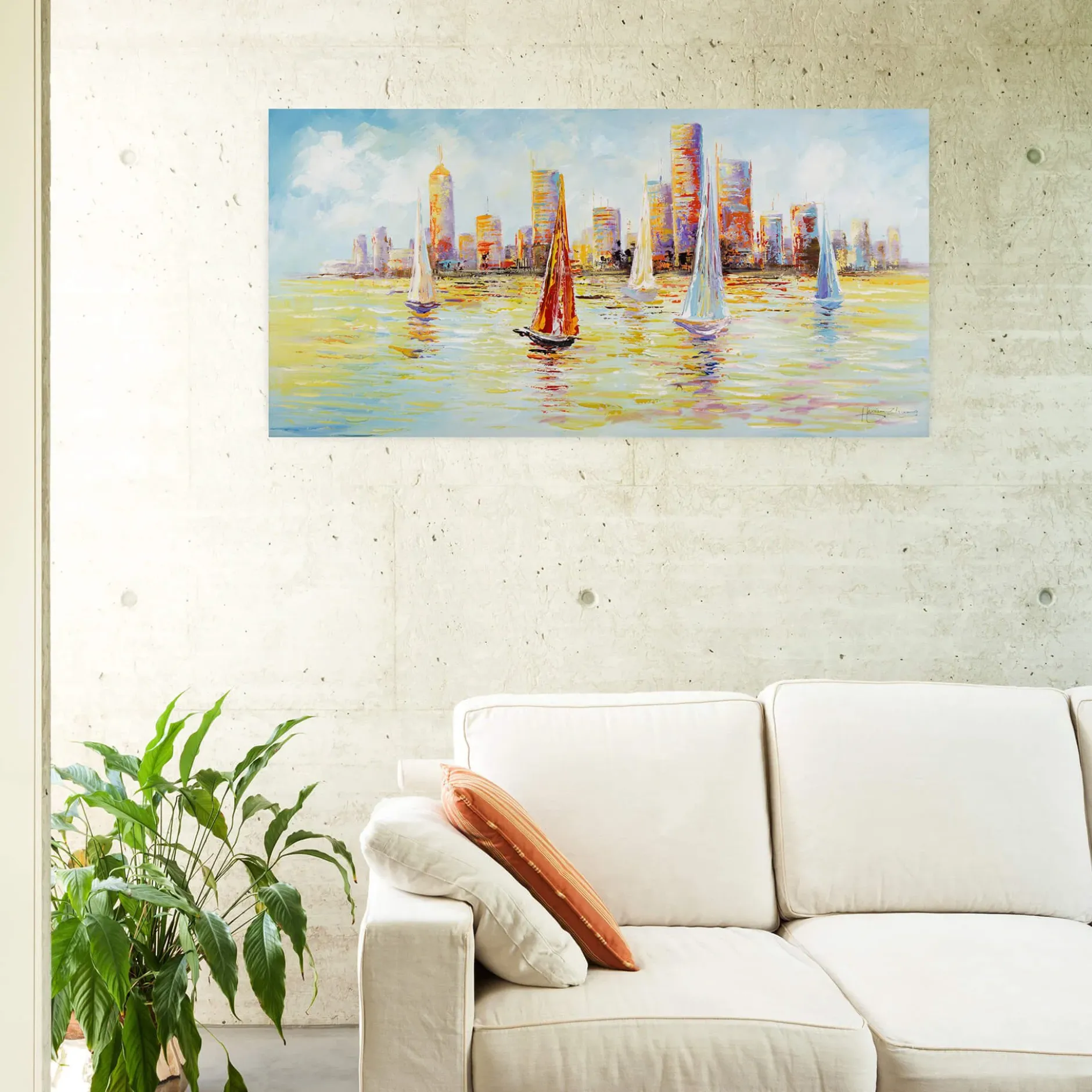 Kunstdruck 'Skyline Sailing'