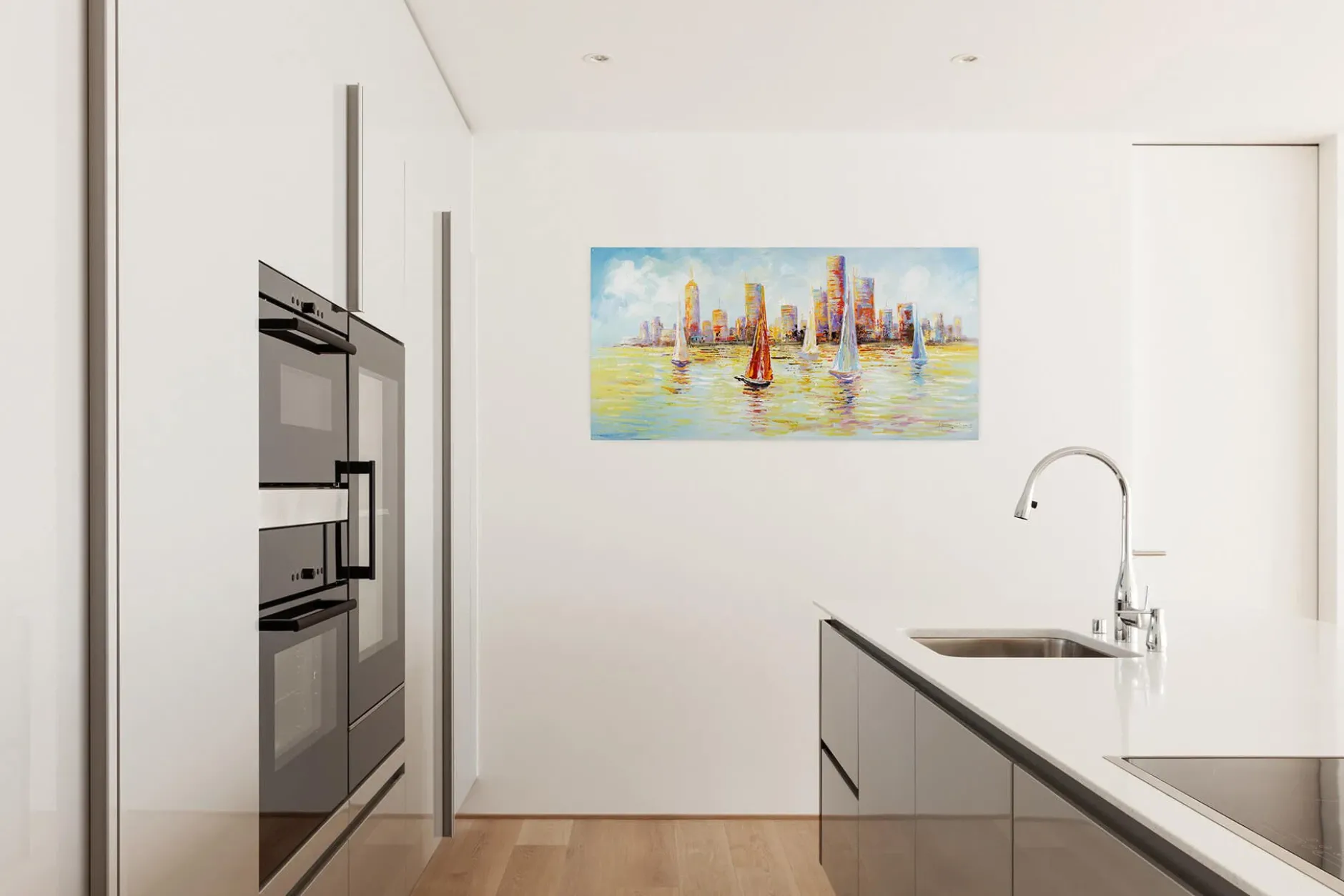 Kunstdruck 'Skyline Sailing'
