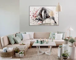 Kunstdruck 'Stier gegen Matador'