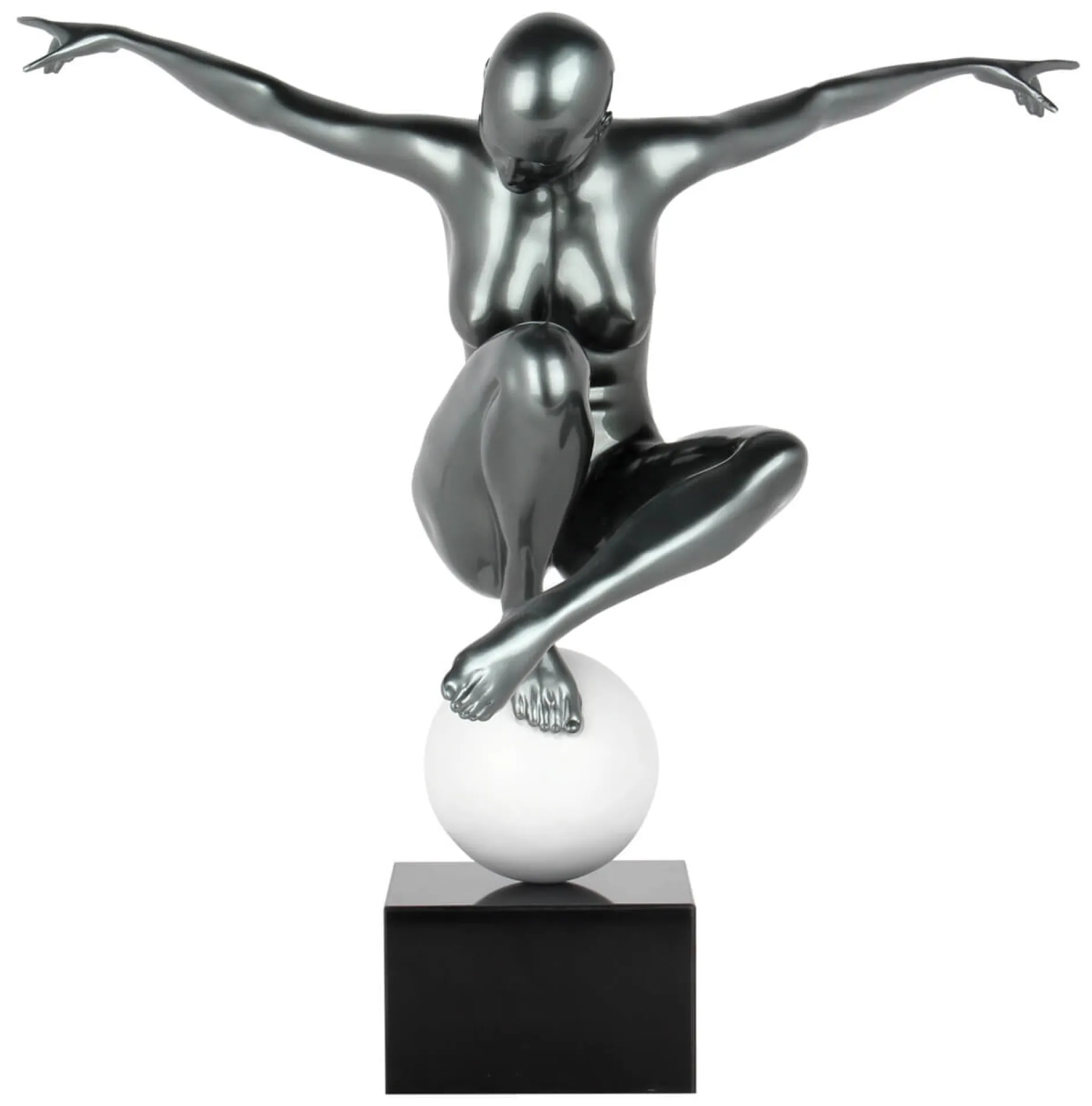 Kunststein Skulptur 'A Gymnast's Power' 48x45x36cm