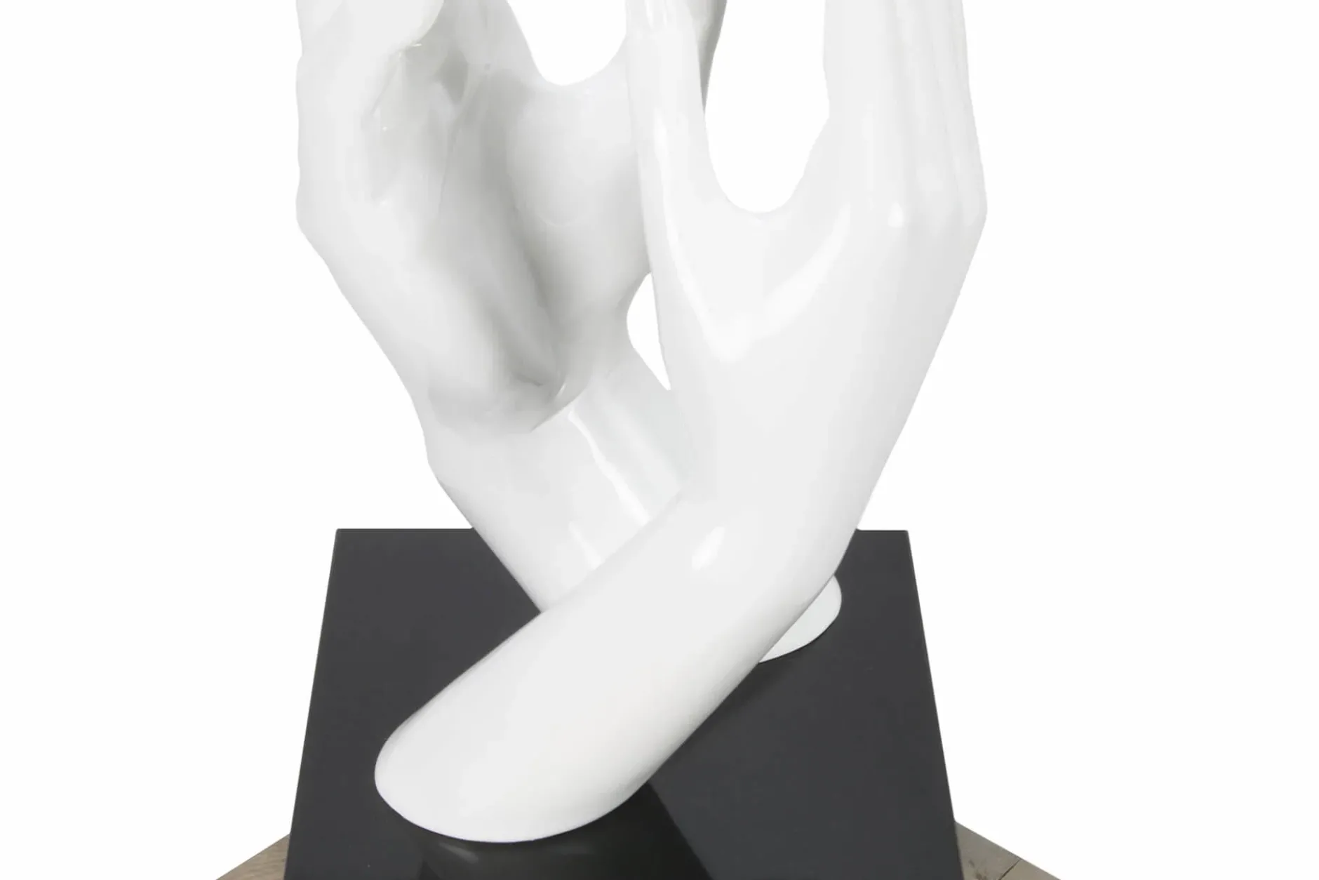 Kunststein Skulptur 'As we touched' 21x41x21cm