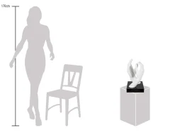 Kunststein Skulptur 'As we touched' 21x41x21cm