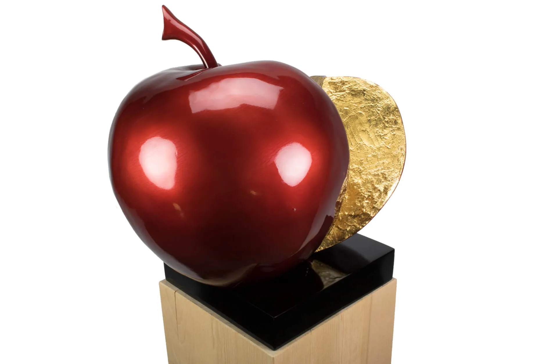 Kunststein Skulptur 'Evas Apfel' 51x54x40cm