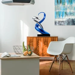 Kunststein Skulptur 'Harmonischer Zweiklang' 45x63x28cm