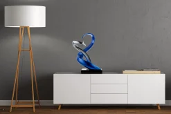 Kunststein Skulptur 'Harmonischer Zweiklang' 45x63x28cm