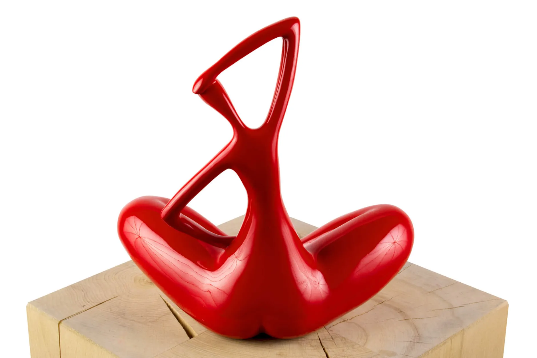 Kunststein Skulptur 'Im Schneidersitz' 25x28x13cm